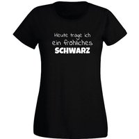 G-graphics T-Shirt Damen T-Shirt - Heute trage ich ein fröhliches schwarz mit trendigem Frontprint, Slim-fit, Aufdruck auf der Vorderseite, Spruch/Sprüche/Print/Motiv, für jung & alt von G-graphics