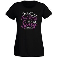 G-graphics T-Shirt Damen T-Shirt - I´m not a hot Mess, I´m a spicy Disaster Slim-fit, mit trendigem Frontprint, Aufdruck auf der Vorderseite, Spruch/Sprüche/Print/Motiv, für jung & alt von G-graphics