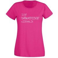 G-graphics T-Shirt Damen T-Shirt - Ich? Sarkastisch? Niemals! Slim-fit, mit trendigem Frontprint, Aufdruck auf der Vorderseite, Spruch/Sprüche/Print/Motiv, für jung & alt von G-graphics