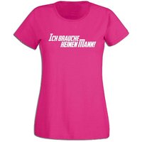 G-graphics T-Shirt Damen T-Shirt - Ich brauche keinen Mann! mit trendigem Frontprint, Slim-fit, Aufdruck auf der Vorderseite, Spruch/Sprüche/Print/Motiv, für jung & alt von G-graphics