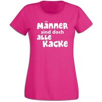 G-graphics T-Shirt Damen T-Shirt - Männer sind doch alle kacke! mit trendigem Frontprint, Slim-fit, Aufdruck auf der Vorderseite, Spruch/Sprüche/Print/Motiv, für jung & alt von G-graphics