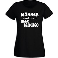 G-graphics T-Shirt Damen T-Shirt - Männer sind doch alle kacke! mit trendigem Frontprint, Slim-fit, Aufdruck auf der Vorderseite, Spruch/Sprüche/Print/Motiv, für jung & alt von G-graphics