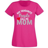 G-graphics T-Shirt Damen T-Shirt - My Favourite people call me Mom mit trendigem Frontprint, Aufdruck auf der Vorderseite, Spruch/Sprüche/Print/Motiv, für jung & alt, Slim-fit von G-graphics