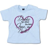 G-graphics T-Shirt Danke für alles! Oma, Du bist die Beste! Baby T-Shirt, mit Spruch / Sprüche / Print / Aufdruck von G-graphics