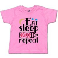 G-graphics T-Shirt Eat - Sleep - be Cute - Repeat Baby T-Shirt, mit Spruch / Sprüche / Print / Aufdruck von G-graphics