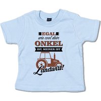 G-graphics T-Shirt Egal wie cool Dein Onkel ist, meiner ist Landwirt! Baby T-Shirt, mit Spruch / Sprüche / Print / Aufdruck von G-graphics