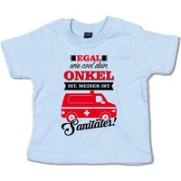 G-graphics T-Shirt Egal wie cool Dein Onkel ist, meiner ist Sanitäter! Baby T-Shirt, mit Spruch / Sprüche / Print / Aufdruck von G-graphics