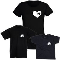 G-graphics T-Shirt Herz & Puzzlestück Mutter & Tochter-Set zum selbst zusammenstellen, mit trendigem Frontprint, Aufdruck auf der Vorderseite, Spruch/Sprüche/Print/Motiv, für jung & alt von G-graphics