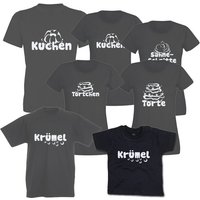 G-graphics T-Shirt Kuchen, Sahneschnitte, Torte, Törtchen & Krümel Familien-Set zum selbst zusammenstellen, mit trendigem Frontprint, Aufdruck auf der Vorderseite, Spruch/Sprüche/Print/Motiv, für jung & alt von G-graphics