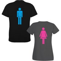 G-graphics T-Shirt Mann & Frau Paar- / Partner-Set zum selbst zusammenstellen, Aufdruck auf der Vorder- oder Rückseiteseite wählbar, Spruch/Sprüche/Print/Motiv, für Sie & Ihn von G-graphics