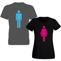 G-graphics T-Shirt Mann & Frau Paar- / Partner-Set zum selbst zusammenstellen, Aufdruck auf der Vorder- oder Rückseiteseite wählbar, Spruch/Sprüche/Print/Motiv, für Sie & Ihn von G-graphics