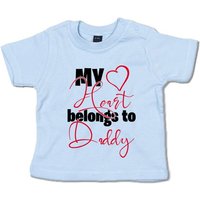 G-graphics T-Shirt My Heart belongs to Daddy Baby T-Shirt, mit Spruch / Sprüche / Print / Aufdruck von G-graphics