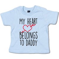 G-graphics T-Shirt My Heart belongs to Daddy Baby T-Shirt, mit Spruch / Sprüche / Print / Aufdruck von G-graphics