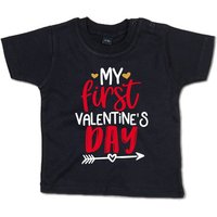 G-graphics T-Shirt My first Valentine´s Day Baby T-Shirt, mit Spruch / Sprüche / Print / Aufdruck von G-graphics