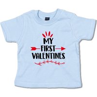 G-graphics T-Shirt My first Valentines Baby T-Shirt, mit Spruch / Sprüche / Print / Aufdruck von G-graphics