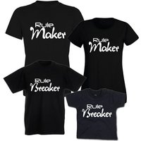 G-graphics T-Shirt Rule Maker & Rule Breaker Vater, Mutter & Kind-Set zum selbst zusammenstellen, mit trendigem Frontprint, Aufdruck auf der Vorderseite, Spruch/Sprüche/Print/Motiv, für jung & alt von G-graphics