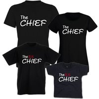 G-graphics T-Shirt The Chief & The REAL Chief Vater, Mutter & Kind-Set zum selbst zusammenstellen, mit trendigem Frontprint, Aufdruck auf der Vorderseite, Spruch/Sprüche/Print/Motiv, für jung & alt von G-graphics