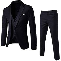 3-teiliger Anzug, Sales Herren Blazer Elegant Mehrere Farben und Größen Slim Business Solid Sakkos Hochzeit Jacke Weste & Hosen Herbst Winter von G-real