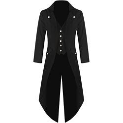 Herren Frack Mantel Steampunk Gothic Jacke Vintage Viktorianischen Cosplay Kostüm Smoking Jacke Uniform Mittelalter Kleidung Weste Jacke Waistcoat Waffenrock von G-real