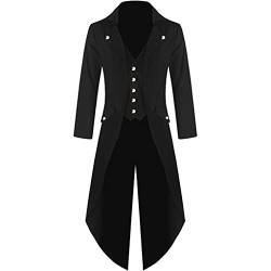 Herren Gothic Frack Steampunk Jacke Mittelalter Gehrock Mantel Viktorianischen Karneval Kostüm Cosplay Uniform Fashing Smoking Jacke von G-real