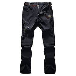 G&F Herren-Wanderhose Wandelbare Zip Off Hose Shorts zum Wandern Klettern Radfahren Atmungsaktiv und Schnell Trocknend (Color : Grey, Size : 6XL) von G&F