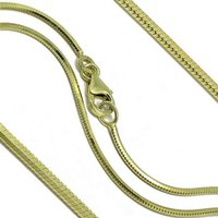 G & J Goldkette Schlangenkette diamantiert 333 8K Gold 1,2mm 42cm edles Damen Collier (inkl. Schmucketui), Made in Germany von G & J