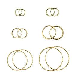 Ohrschmuck Creole 333/8Karat Gelbgold 2mm 13-60mm Made in Germany (Durchmesser: 20mm) von G & J