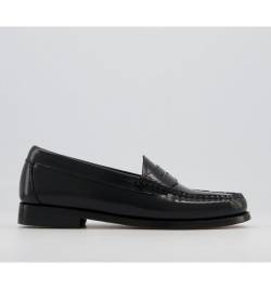 G.H Bass & Co Weejuns Penny Loafers BLACK LEATHER,Black,Red von G.H Bass & Co