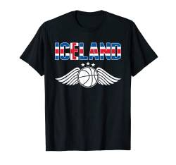 Island Basketball Fans Trikot – isländische Flagge Sportliebhaber T-Shirt von G2T Iceland Summer Sports Basketball