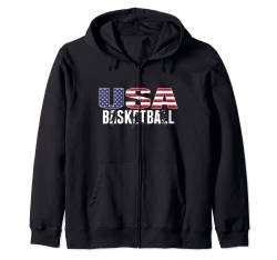 Amerika Basketball Fans Trikot – USA Flagge Slam Dunk Sport Kapuzenjacke von G2T United States Summer Sports Basketball