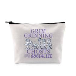 G2TUP Geister-inspiriertes Geschenk Grim Grinning Ghosts Make-up-Tasche Spukliebhaber Kosmetiktasche Horrorfilm-Liebhaber Geschenk, Grim Grinsende Geister MB von G2TUP