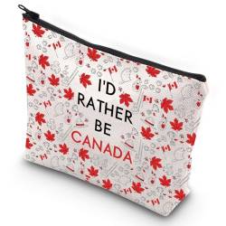 G2TUP I'd Rather Be Canada Reise-Kulturbeutel Ahornblatt Kosmetiktasche Kanada Geschenk für Freunde Kanada Reise Souvenir, I'd Rather Be Canada Make-up-Tasche, 无 von G2TUP