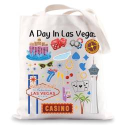G2TUP Las Vegas Reisetasche Las Vegas Souvenir Reise Urlaub Tasche A Day In Las Vegas Geschenk für Frauen, Ein Tag in Las Vegas Tragetasche, Medium von G2TUP
