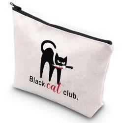 G2TUP Mörderische Katze mit Messer, Kosmetiktasche, schwarze Katze, Make-up-Tasche, schwarze Katze, Geschenke, Black Cat Club, 3 von G2TUP
