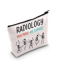 G2TUP Radiologie-Techniker, Wertschätzungsgeschenk, You pose we exposed Make-up-Tasche, Röntgentechnik, Kosmetiktasche, Radiologie, Abschluss, Geschenk, Reisetasche, You pose we expose White Bag von G2TUP