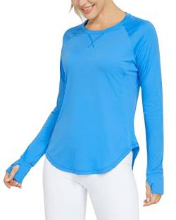 G4Free Sport Bluse Damen Langarm Activewear-T-Shirts UPF 50+ Longslevee UV Schutz Sonnenschutz Langarmshirts Schlanke Passform Mit Daumenloch Rashguards Sportshirt Yoga Ausbildung Gym Laufshirt von G4Free