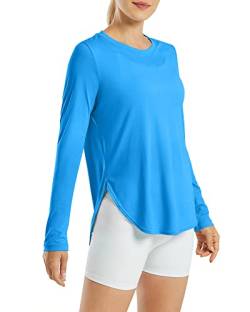G4Free Sport Blusen für Damen Sonnenschutz Shirt UV Schutz Langarmshirt UPF 50+ Sportshirt Rashguards Yoga Ausbildung Draussen Gym Laufshirt von G4Free
