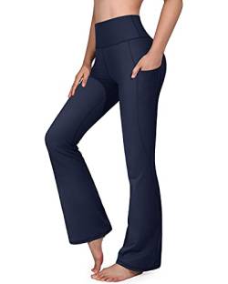 G4Free Yoga-Hosen für Damen Bootcut Yogahose Mit Taschen Flare Hose Hohe Taille Sporthose Lang Sporttop Hosen Fitness Training Jogginghose von G4Free