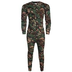 GA COMMUNICATIONS Thermo-Einteiler für Herren, Unterwäsche-Set, Baselayer, Reißverschluss, Bodysuit, Ski, Snowboard, warm, Winter, langärmelig, Jumpsuit, S-3XL, tarnfarbe, XXL von GA COMMUNICATIONS