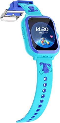 GABLOK Smartwatches 4G GPS WiFi Positioning Phone Video SOS Face Lock Water Resistant Electronics (Color : Blue1, Size : North South America) von GABLOK
