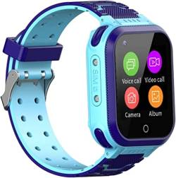 GABLOK Smartwatches IP67 Water Resistant GPS WiFi Tracker Flashlight Video Call Electronic (Color : Blue1, Size : American Version) von GABLOK