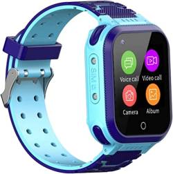 GABLOK Smartwatches IP67 Water Resistant GPS WiFi Tracker Flashlight Video Call Electronic (Color : Blue1, Size : Europe Version) von GABLOK