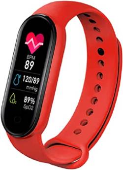 GABLOK Smartwatches Male Female Fitness Exercise Water Resistant Electronics (Color : Red1, Size : with Box) von GABLOK
