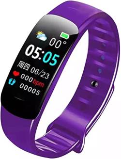 GABLOK Smartwatches Men's and Women's Fitness Sports Water Resistance Electronics (Color : Purple1, Size : 1) von GABLOK