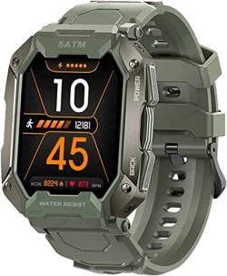 Smartwatches Men's Outdoor Sports IP68 Military Fitness Electronic (Color : Green1, Size : 1) von GABLOK