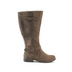 GABYLOU Bottes mollets larges XL - Modele Isabelle, Taupe, 38 von GABYLOU