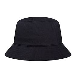 GADIEMKENSD Cotton Bucket Hat for Women Summer Beach Sun Protection Bucket Hats for Men Trendy Portable Outdoor Travel Hat for Golf Hiking Fishing Camping Black von GADIEMKENSD