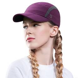 GADIEMKENSD Foldable Tech Running Hat for Women Cooling Ponytail Hats Light Quick Dry Baseball Caps Ultra-Thin Unstructured Gorras para Mujer Fitted for Beach Tennis Travel Hiking Golf Dark Purple von GADIEMKENSD