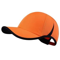 GADIEMKENSD Performance Running Cap Dry Fit Golf Hat for Mens Womens Cooling Breathable Air Mesh Unstructured Plain Tennis Hat UPF 50+ for Hiking Workout Gym Camping Outdoor Fluorescent Orange von GADIEMKENSD