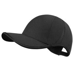 GADIEMKENSD Performance Running Hat for Men Stretchy Dri Fit Baseball Cap with Breathable Vented Mesh Cooling Golf Dad Hat for Hiking Tennis Workout Gym Outdoor Sports Black von GADIEMKENSD